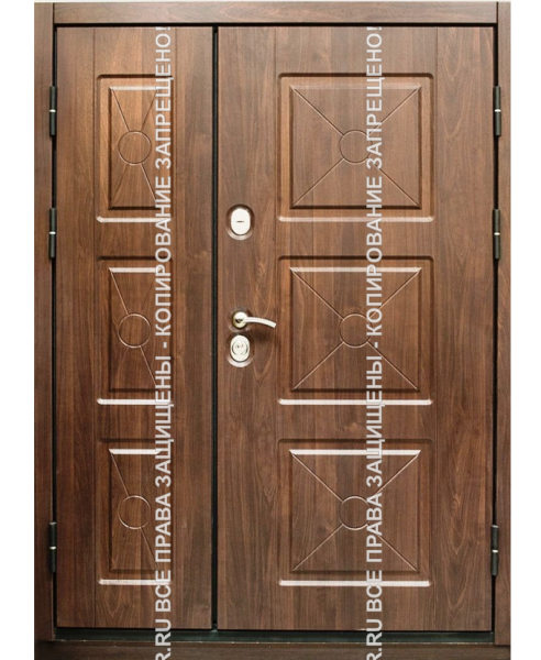 Дверь двустворчатая входная МДФ/МДФ 3168 Дверь двустворчатая входная МДФ/МДФ 3168