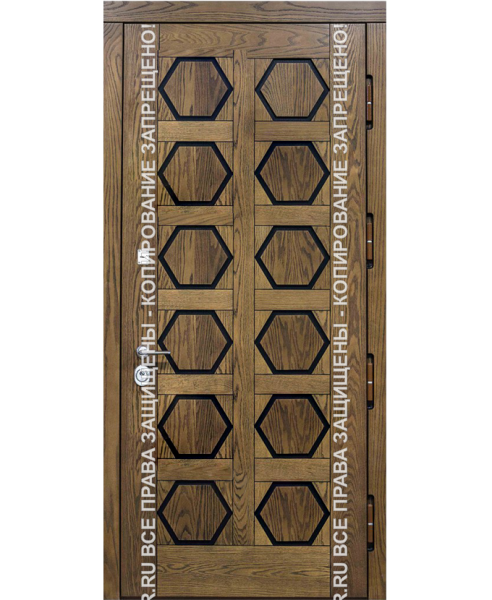 Стальная входная дверь трехконтурная МДФ/МДФ 3093 Стальная входная дверь трехконтурная МДФ/МДФ 3093