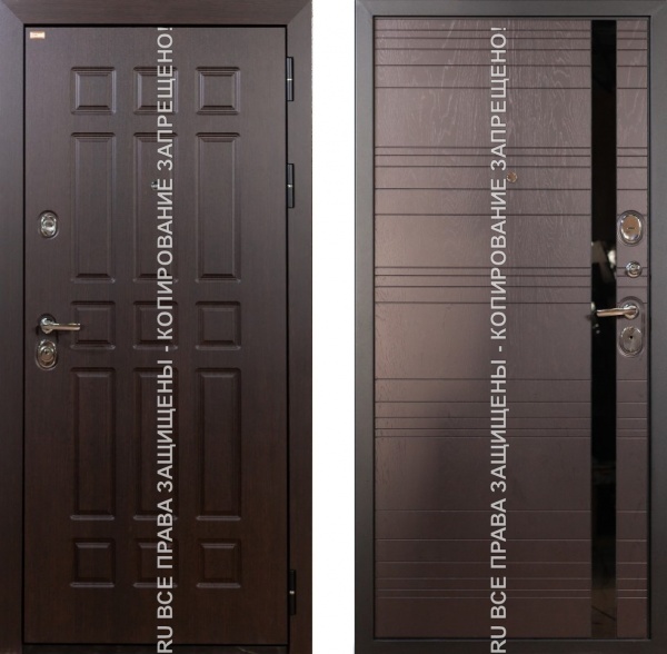 Дверь железная взломостойкая МДФ со стеклом/зеркалом 3144 Дверь железная взломостойкая МДФ со стеклом/зеркалом 3144