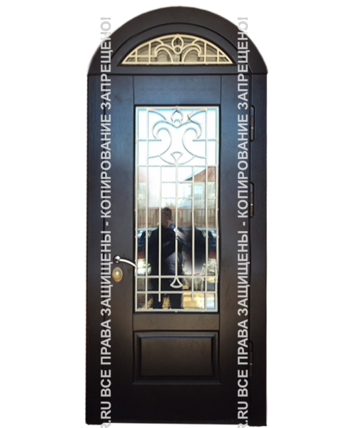 Дверь железная входная подъездная Порошок с ковкой/стеклом 1114 Дверь железная входная подъездная Порошок с ковкой/стеклом 1114